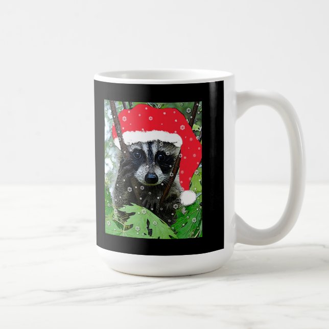 Tasse "vilaine" de raton laveur de Noël (Droite)