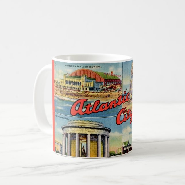 Tasse vintage Atlantic City NJ (Devant gauche)