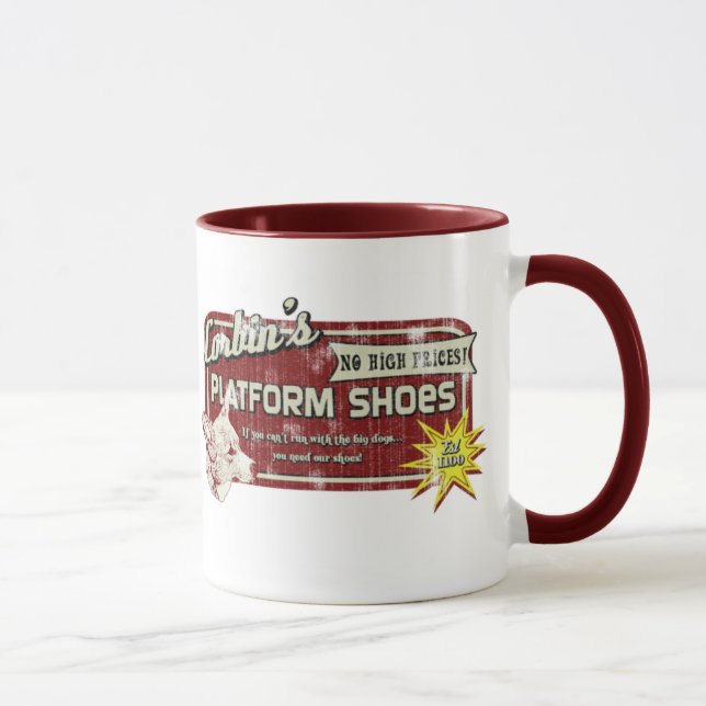 Tasse vintage d'annonce de corgi (Droite)