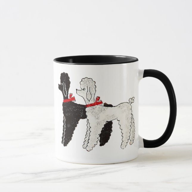 Tasse vintage de caniche des années 50 (Droite)