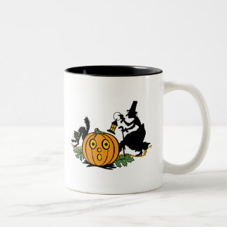 Tasse vintage de Halloween de sorcière de style