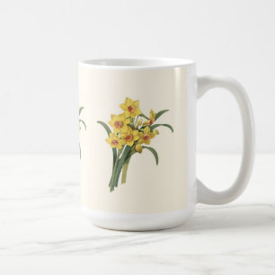 Tasse vintage de jonquilles