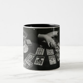 Tasse vintage de lecteur de tarot