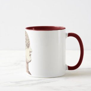 Tasse vintage de phrénologie