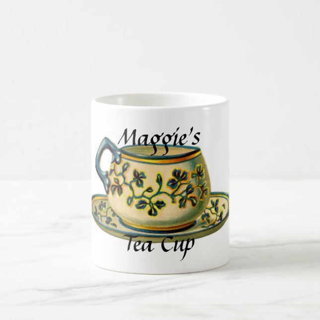 Tasse vintage de tasse de thé (Centre)