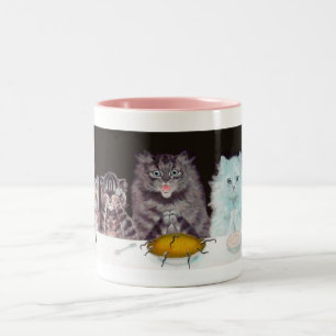 Tasse vintage de thanksgiving de chats de Louis