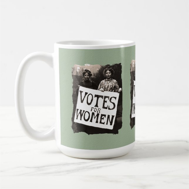 Tasse vintage de vote de femmes (Gauche)