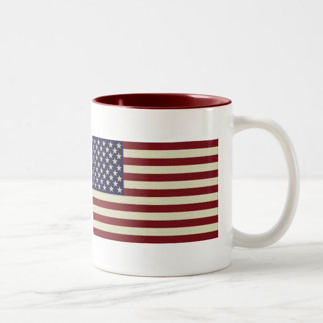 Tasse vintage piquée de drapeau (Droit)