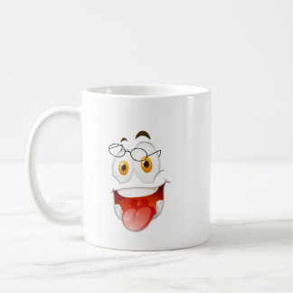 Tasse visage heureux, visage drôle, heureux, mug,