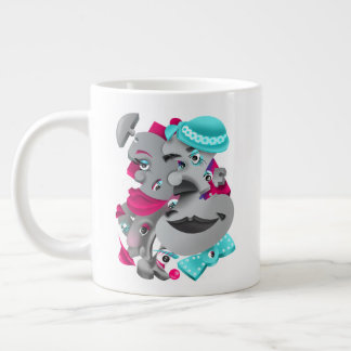 Tasse Visages surréalistes Gras & Artiste Grande Coupe d