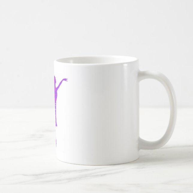 Tasse Vœux du Nouvel An Danseuse de Ballet Violet (Droite)