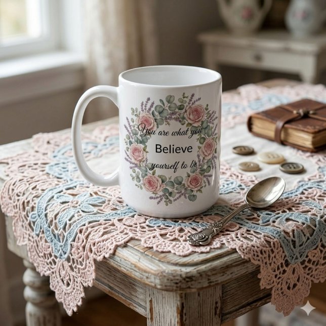 Tasse Vous êtes ce que vous croyez être (Créateur téléchargé)