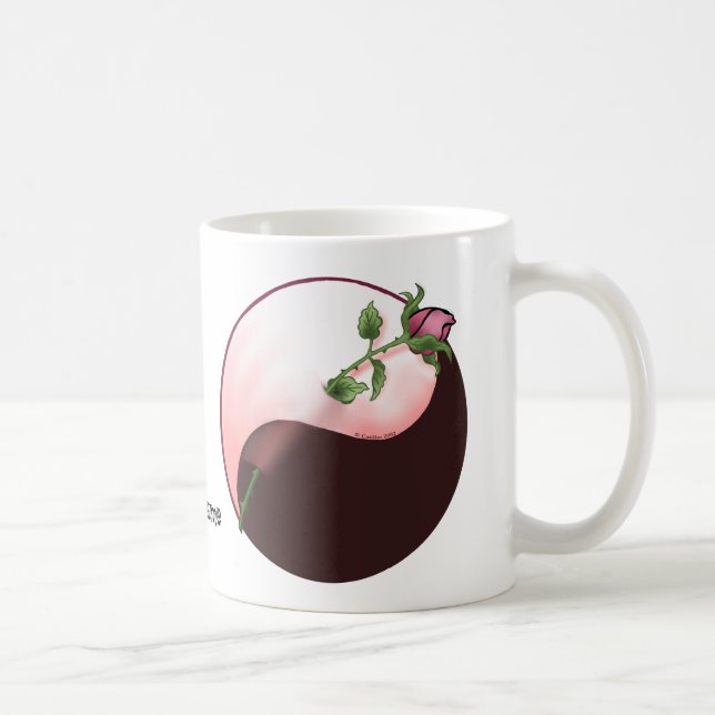 Tasse yin yang Rose Rouge (Droite)