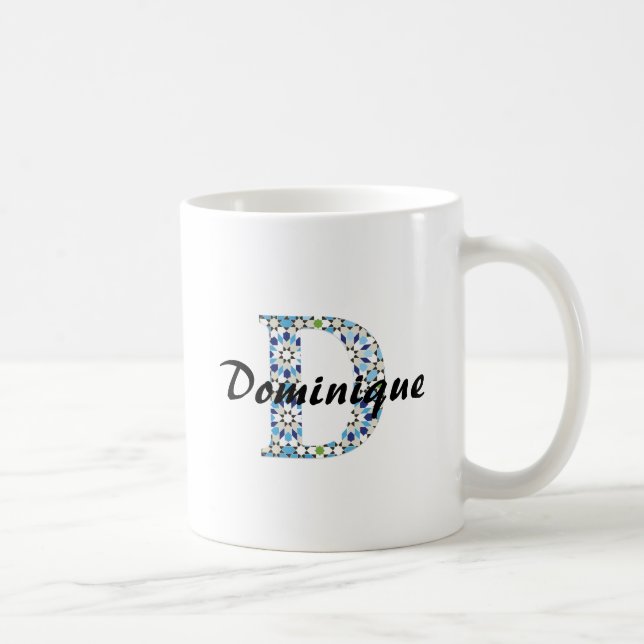 Tasse Z-7 Lettre Géométrique D (Droite)