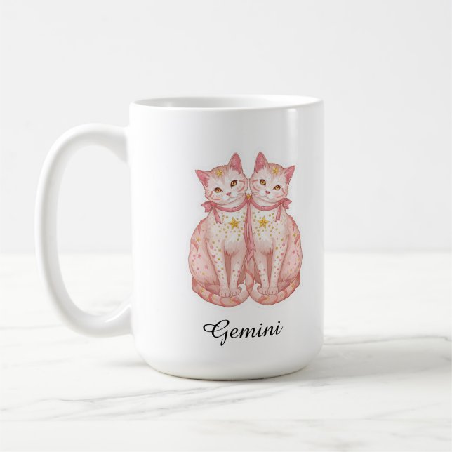 Tasse Zodiaque Céleste Gémeaux - Art des Chats Jum (Gauche)