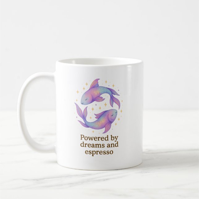 Tasse Zodiaque Poissons – Alimenté par les rêves e (Gauche)