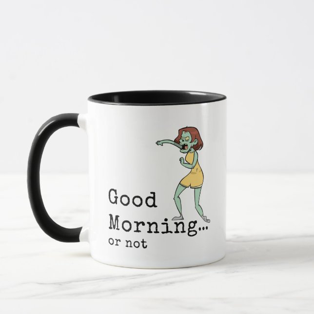 Tasse Zombie Femme Bonjour (Gauche)