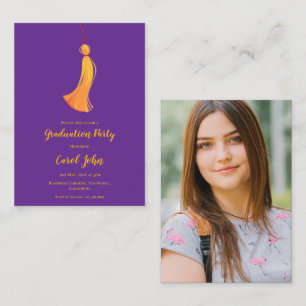 Tassel Photo 2025 Graduation Party Mini Invitation
