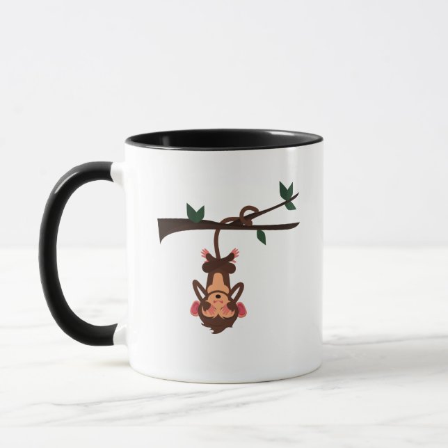 Tasses à café à motif de singe drôle (Gauche)