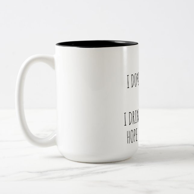 Tasses à café avec citations amusantes  (Gauche)