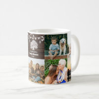 Tasses à café avec collage de photos de retrouvail
