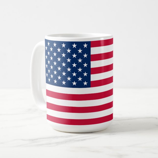 Tasses à café avec drapeau américain (Devant gauche)