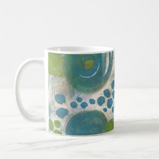 Tasses à café avec spirales bleues et sarcelles su