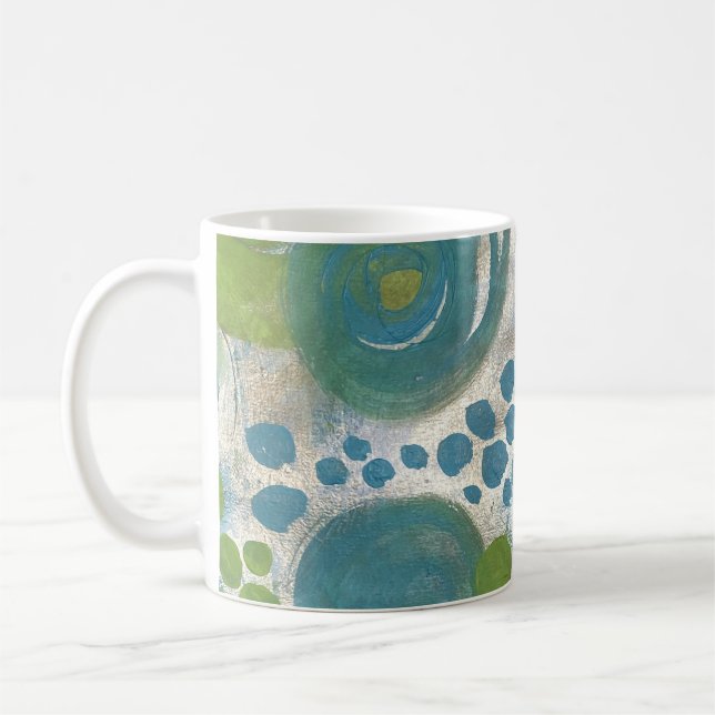 Tasses à café avec spirales bleues et sarcelles su (Gauche)