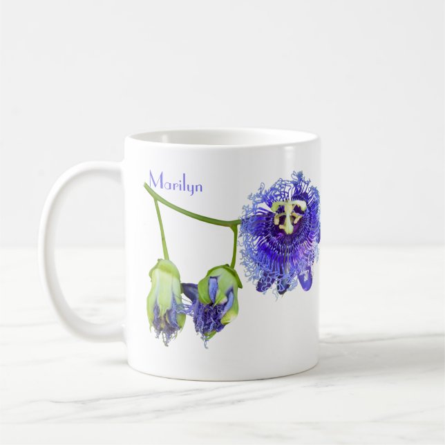 Tasses à café Fleurs de la Passion Pourpre (Gauche)