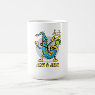 Tasses à café Jazz & Java Funny Saxophone    Jazz 