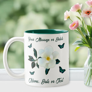 Tasses à café Magnolia, personnalisées ou transfer