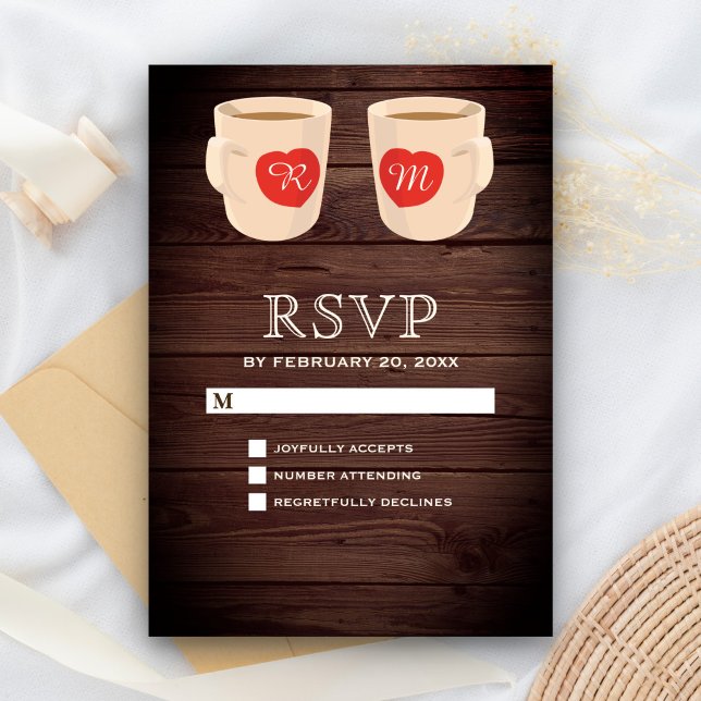 Tasses à café mignonnes en bois rustique RSVP (Créateur téléchargé)