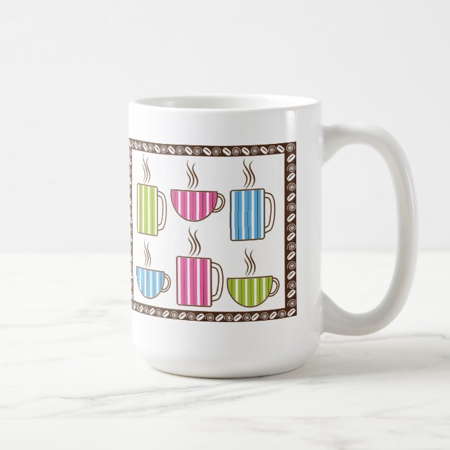 Tasses à café rayées (Droite)