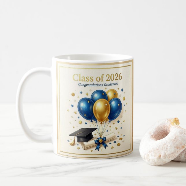 Tasses à café souvenir de remise de diplômes (Avec donut)