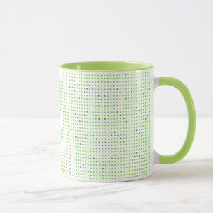 Tasses à points de motif chevron vert et lime