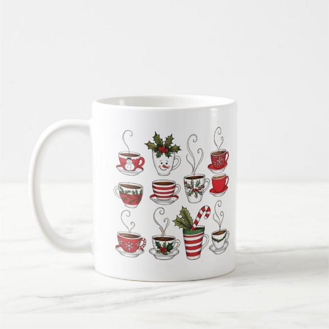 Tasses à thé drôles pour Noël  (Gauche)