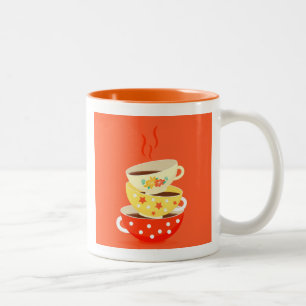 Tasses à thé vintage rétro art fantastique