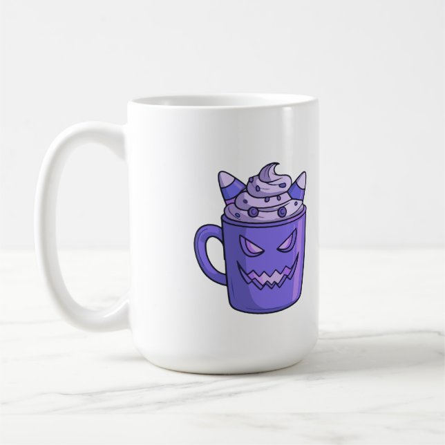 Tasses avec graphique de boisson effrayant (Gauche)