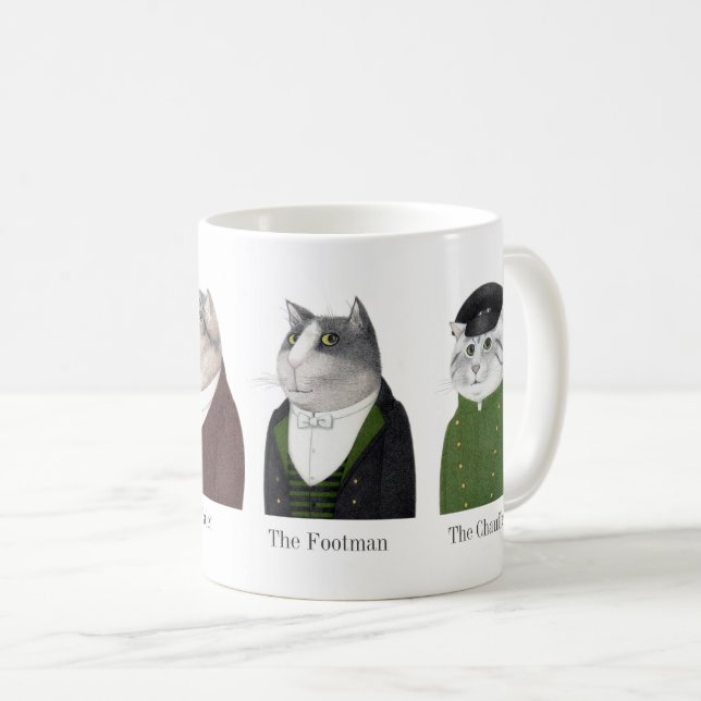 Tasses blanches MEN CATS + Texte (Devant droit)