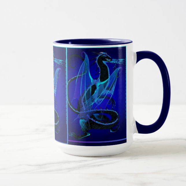Tasses bleues du feu (Droite)