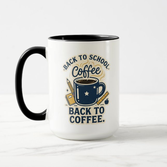 Tasses Cadeau Drôle de Café Retour à l'École Ensei (Gauche)