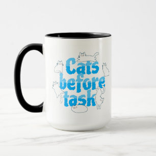 Tasses Chat Avant Tâches Drôle de Mug Chat