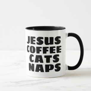 TASSES CHATS JÉSUS CAFÉ SIESTES AMOUREUX DE CHAT