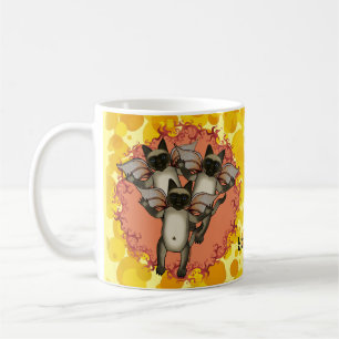 Tasses Chats siamois volants
