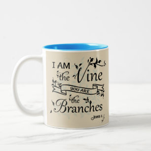 Tasses chrétiennes de cadeau - je suis la vigne