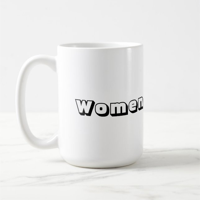 Tasses Classiques Texte Couleur Noir pour Femmes P (Gauche)