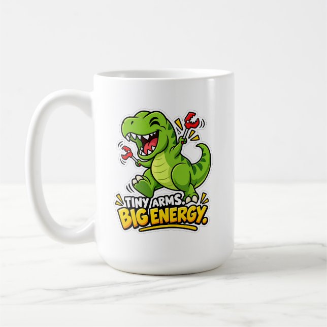 Tasses Classiques Tiny Arms, Big Energy ☕⚡ (Gauche)