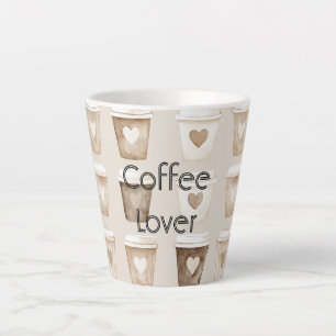 Tasses cœur café crème