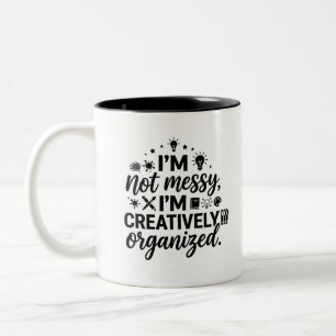 Tasses Créativement Organisées Citation Deux Tons