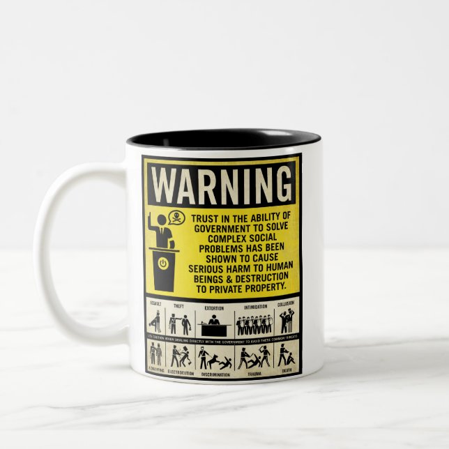 Tasses d'avertissement de gouvernement (Gauche)